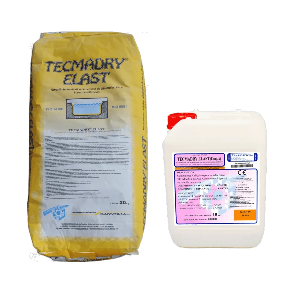 Висококачествена Еластична Двукомпонентна Хидроизолация – TECMADRY ELAST – 30 кг