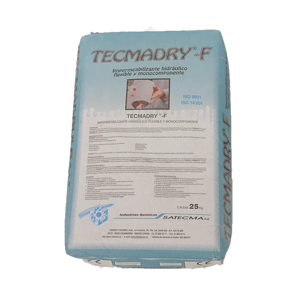 Течна Хидроизолация за Стени и Основи – TECMADRY F – 25kг
